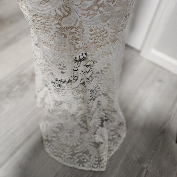 NWT Southern Fried Chics Lace long Sleeve Wedding Dress Hi-Lo Sz XXXL MSRP$150 - Picture 12 of 13